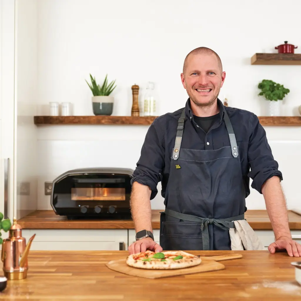 Kristian Tapaninaho, founder and joint CEO of Ooni.  Originally from Finland, I invented the world’s first portable wood-fired oven and with it the category of the modern pizza oven.
