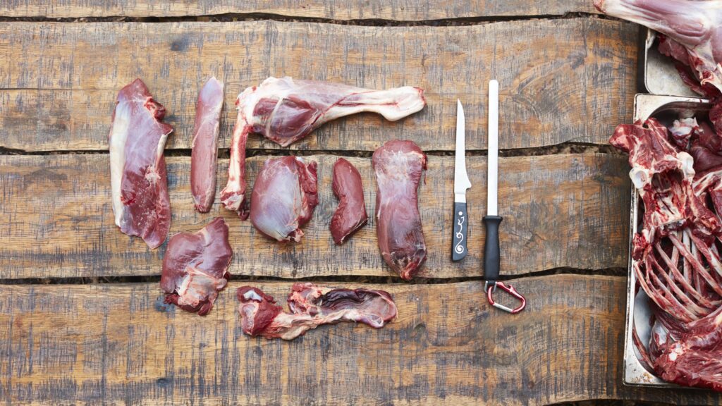 Sussex’s Hunter Gather Cook specialises in game butchery, foraging and live fire cookery.