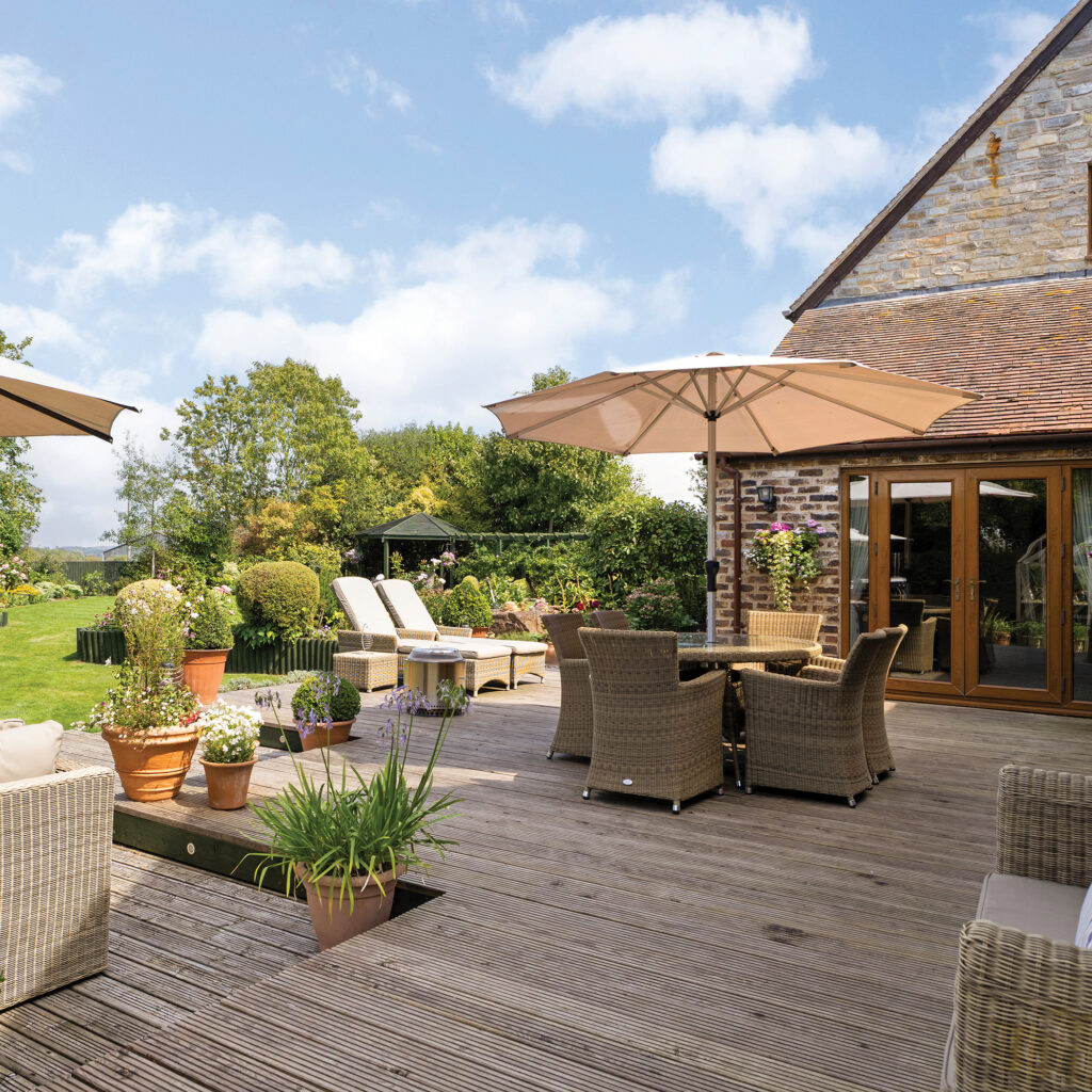 Increasingly looking outside for lifestyle inspiration, more people are searching for homes based on what’s on offer beyond the bifolds – the grillers in the garden. RUPERT BATES reports